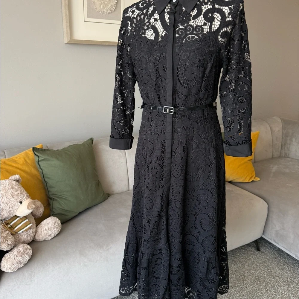 Nannette Black Lace Long Sleeve Dress - Picture 2 of 6